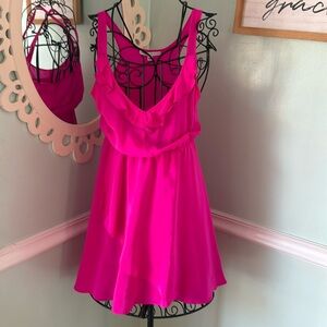 Amanda‎ Uprichard Pink Ruffle Halter Dress Sz XS